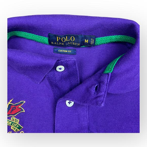 Polo Ralph Lauren Rare Vintage Big Pony 1987 Crest Accent Polo | Royal Purple - Picture 9 of 10